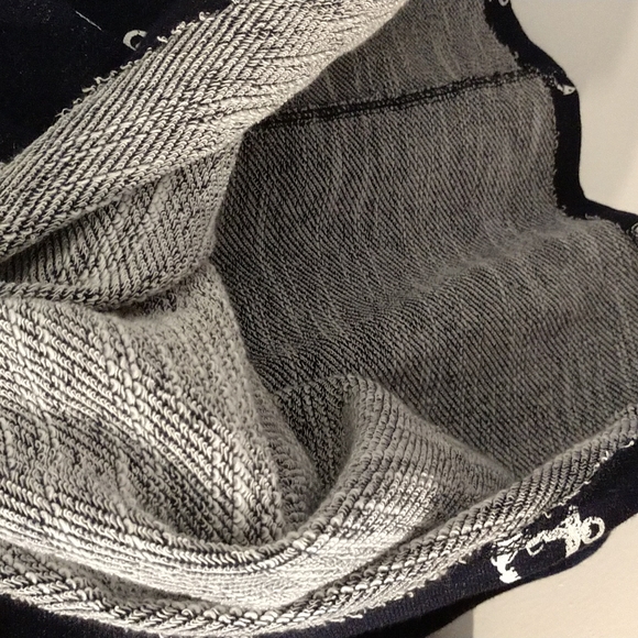 I.B. Diffusion Navy Blue Nautical Anchor 3/4 Sleeve French Terry Top Shirt Sz M - Picture 5 of 7